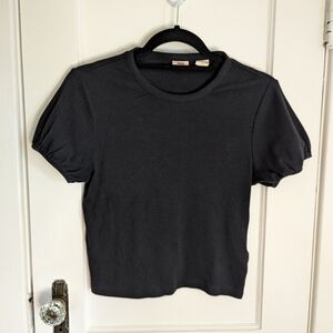 Levi's puff sleeve crop t-shirt